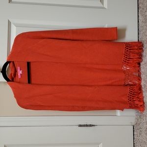 Red and gold Lilly Pulitzer cardigan, size XS, $50